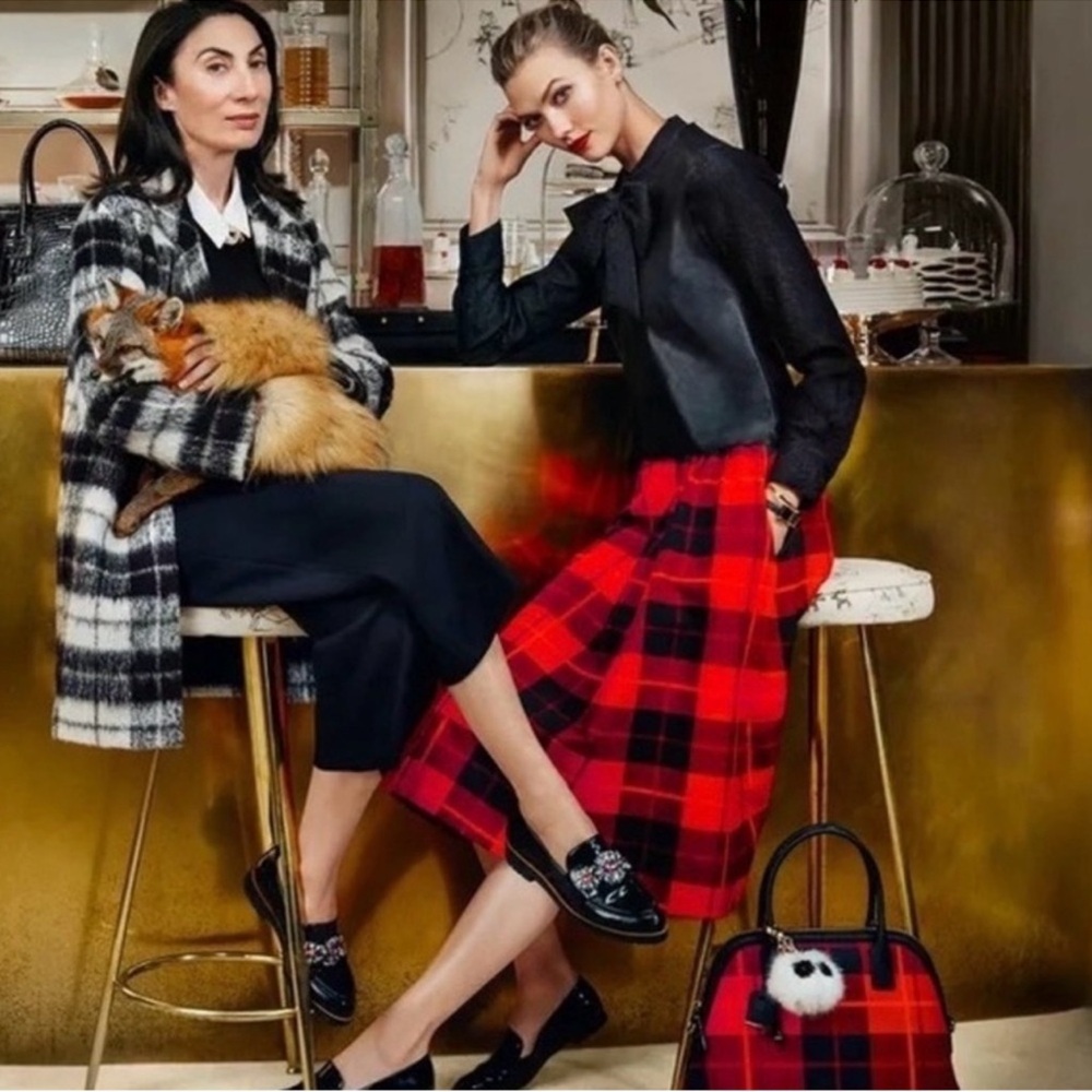 Kate Spade Woodland red plaid midi skirt - New with tags!!!